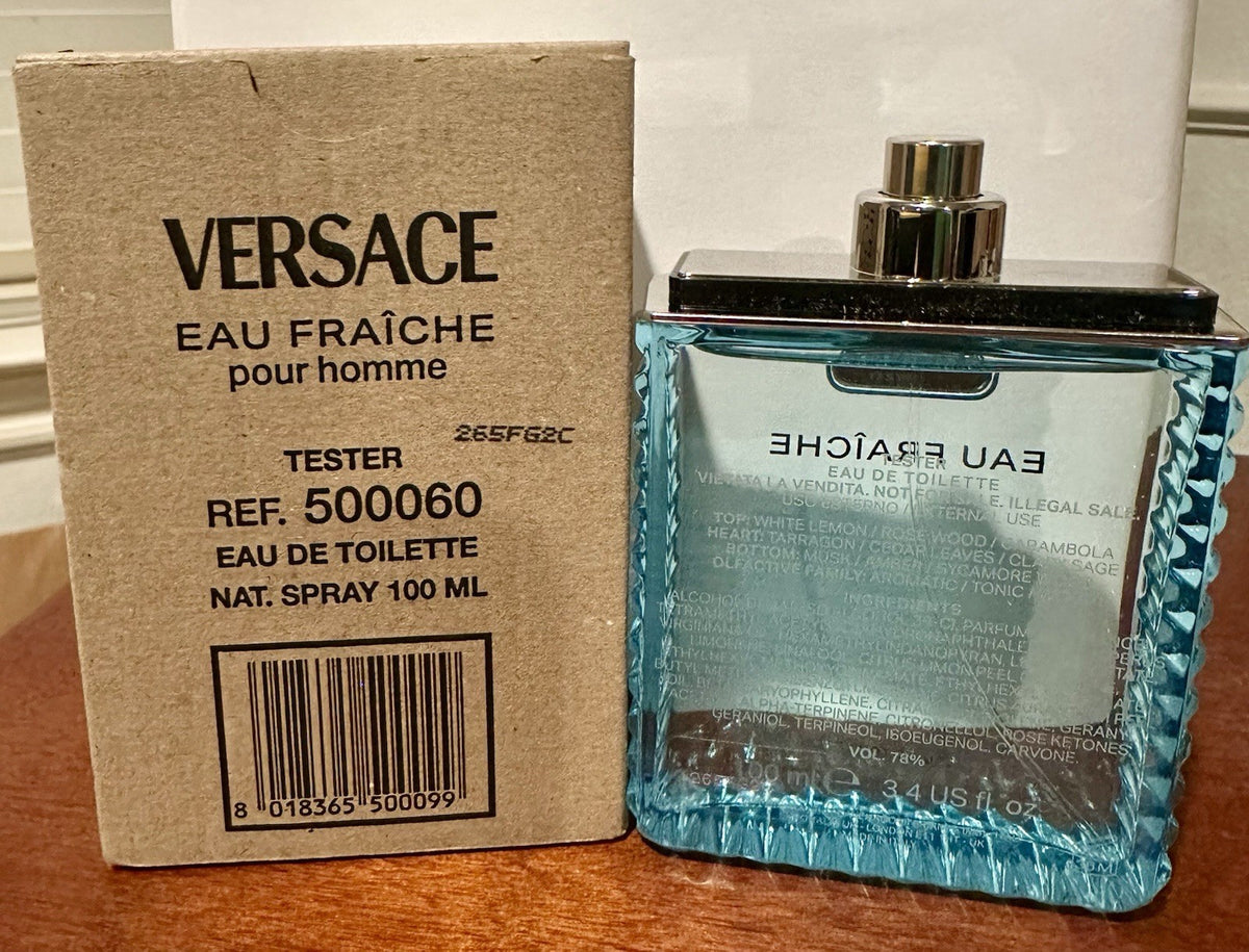 Versace Eau Fraiche EDT bottle beside box