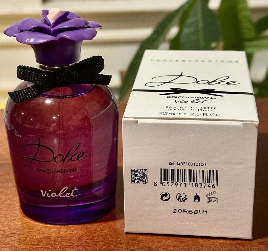 Dolce & Gabbana Violet Eau de Toilette for Women 75ml bottle with purple floral design and elegant packaging.