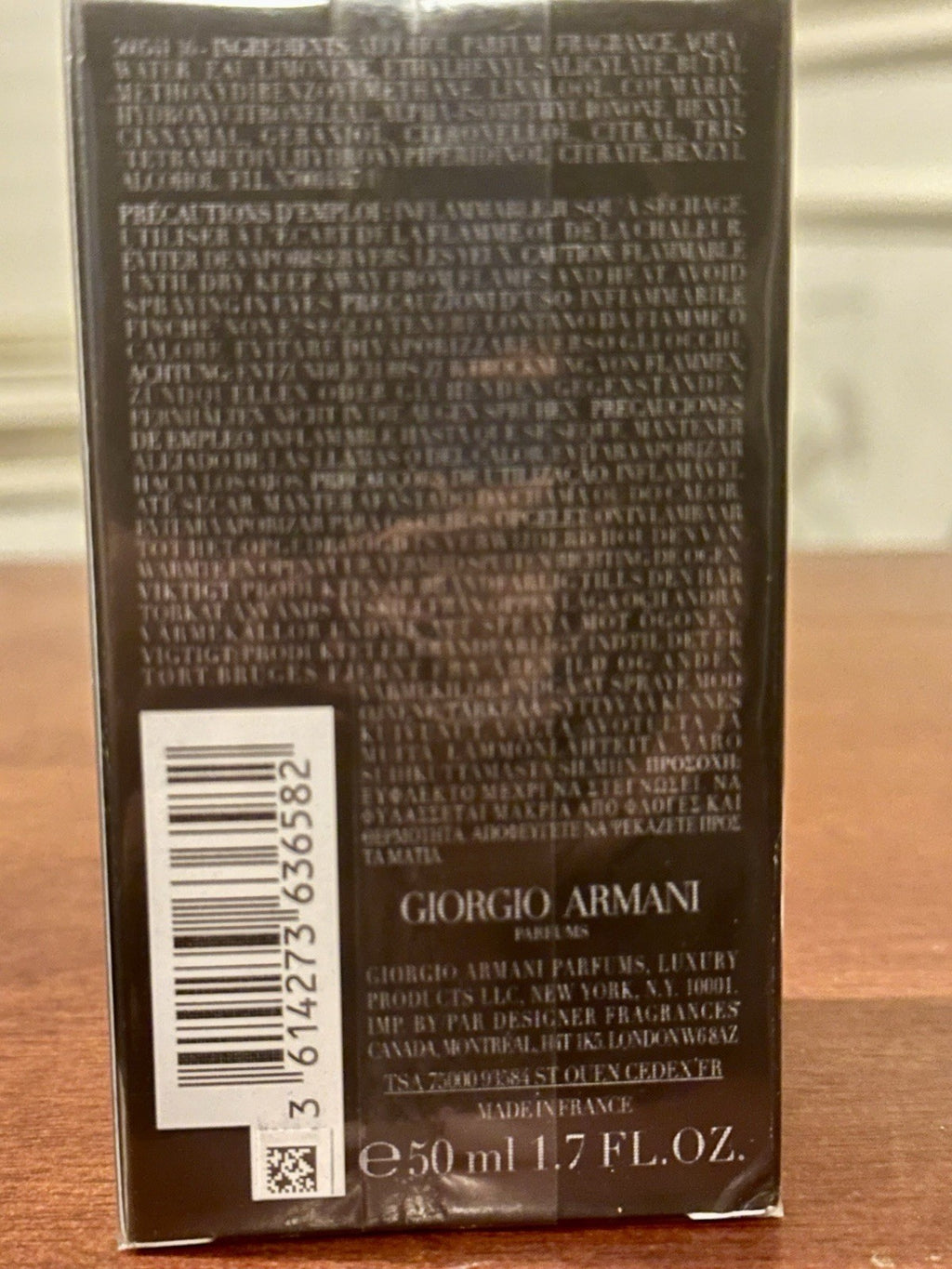Giorgio Armani Armani Code EDT bottle label
