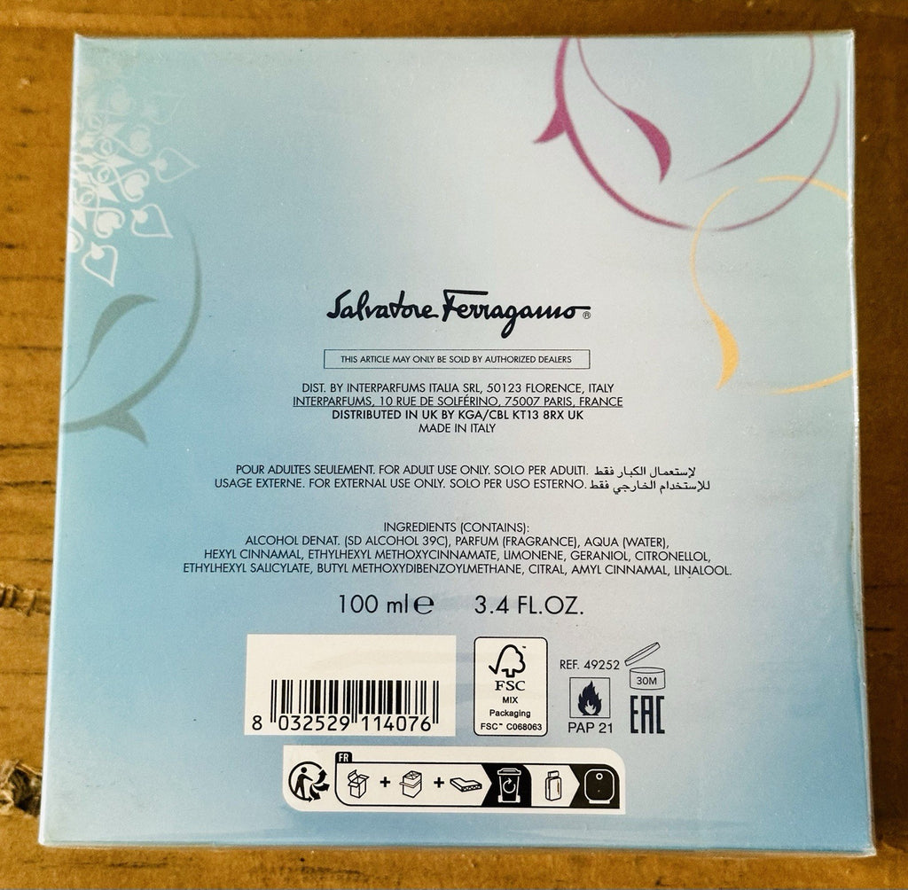 Salvatore Ferragamo Incanto Charms EDT box back
