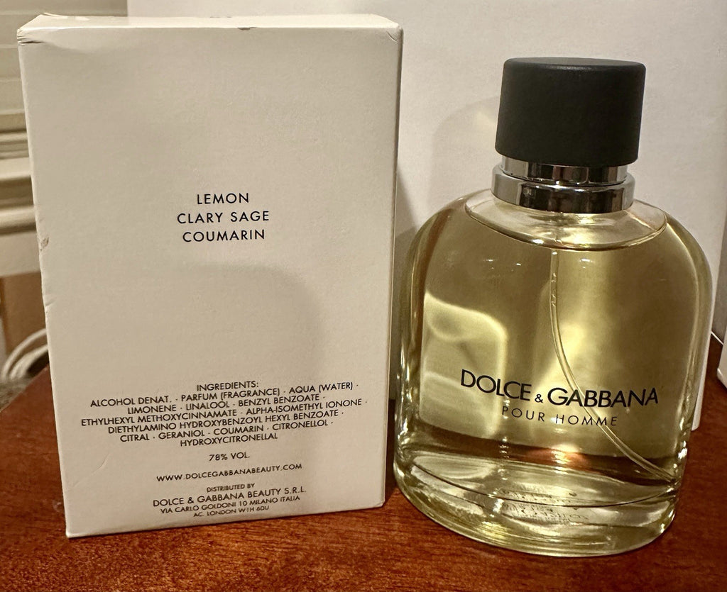D&G Pour Homme bottle and box