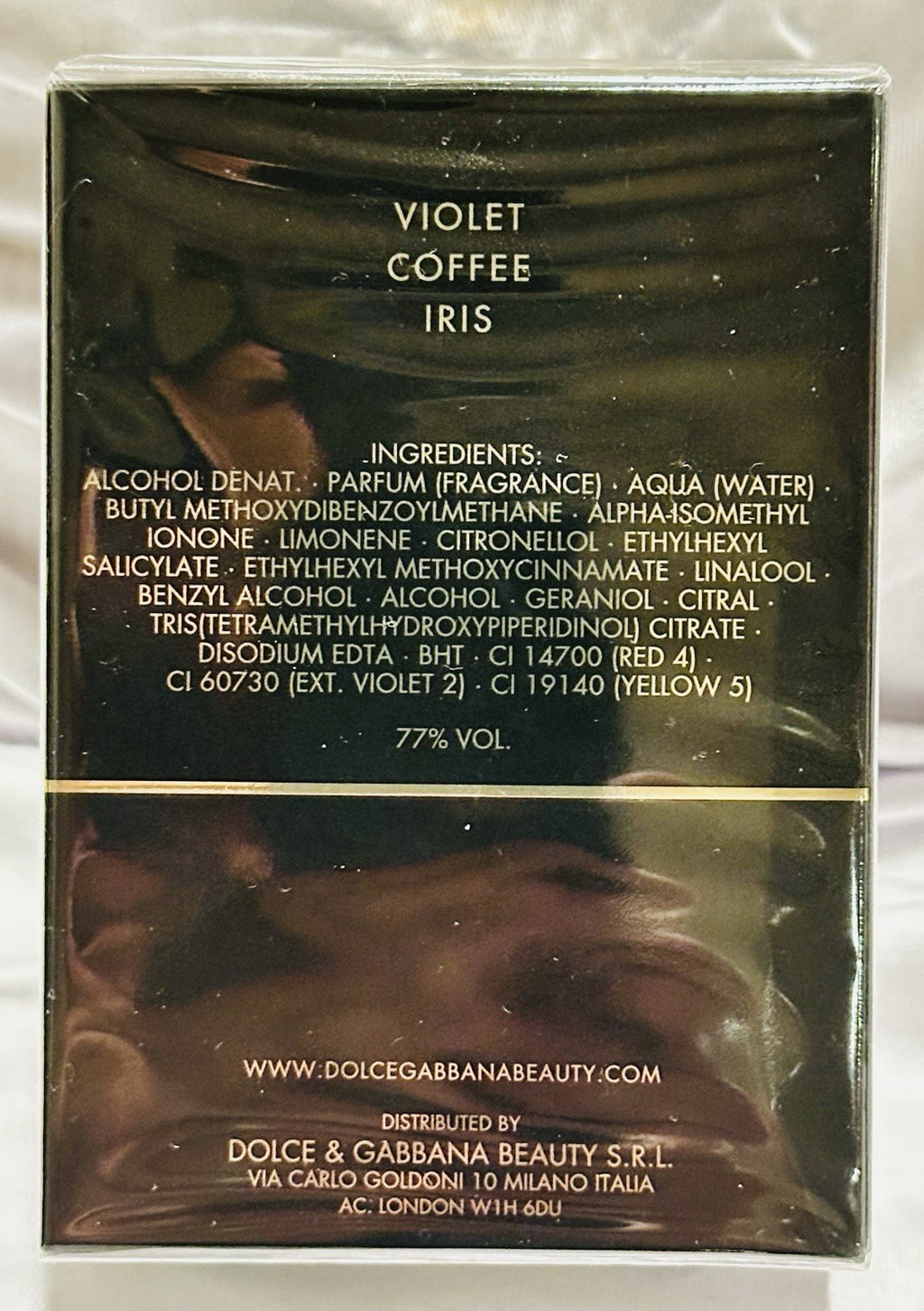 Dolce & Gabbana The Only One EDP box ingredients