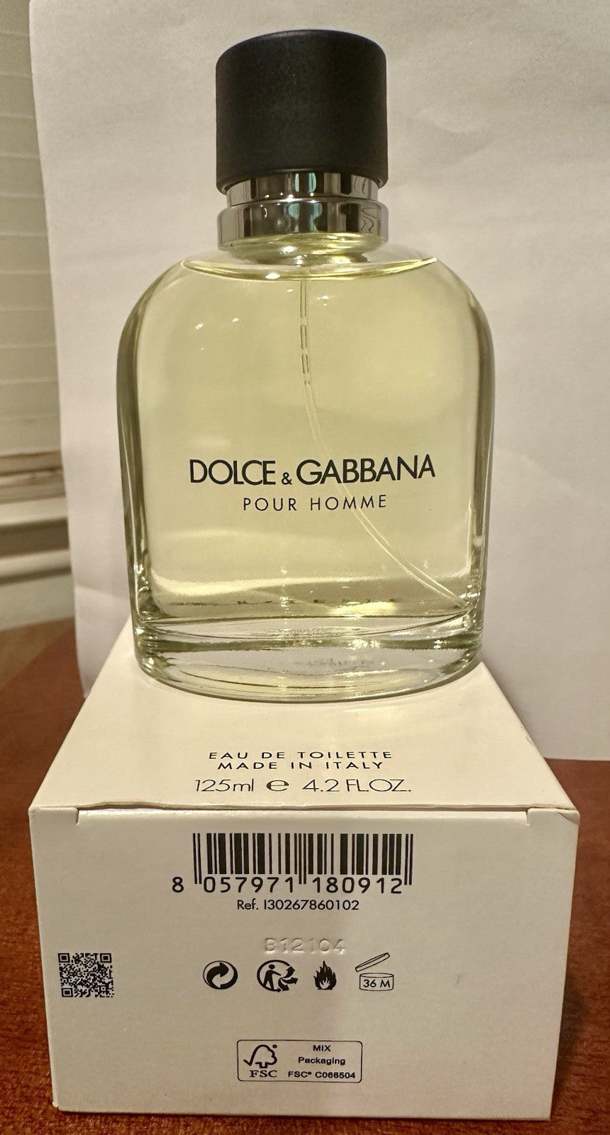 D&G Pour Homme tester bottle