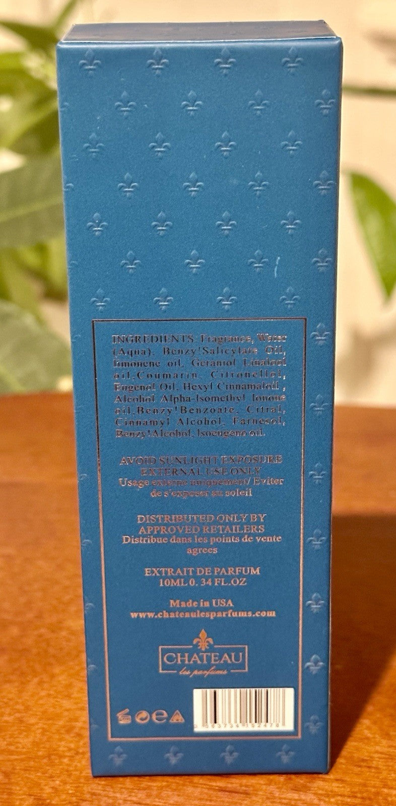 Chateau Les Parfums Exodus box