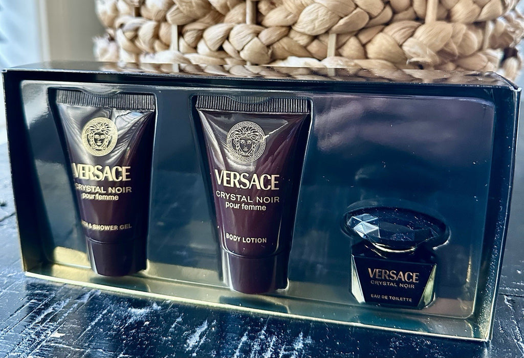 Versace Crystal Noir mini gift set bottles