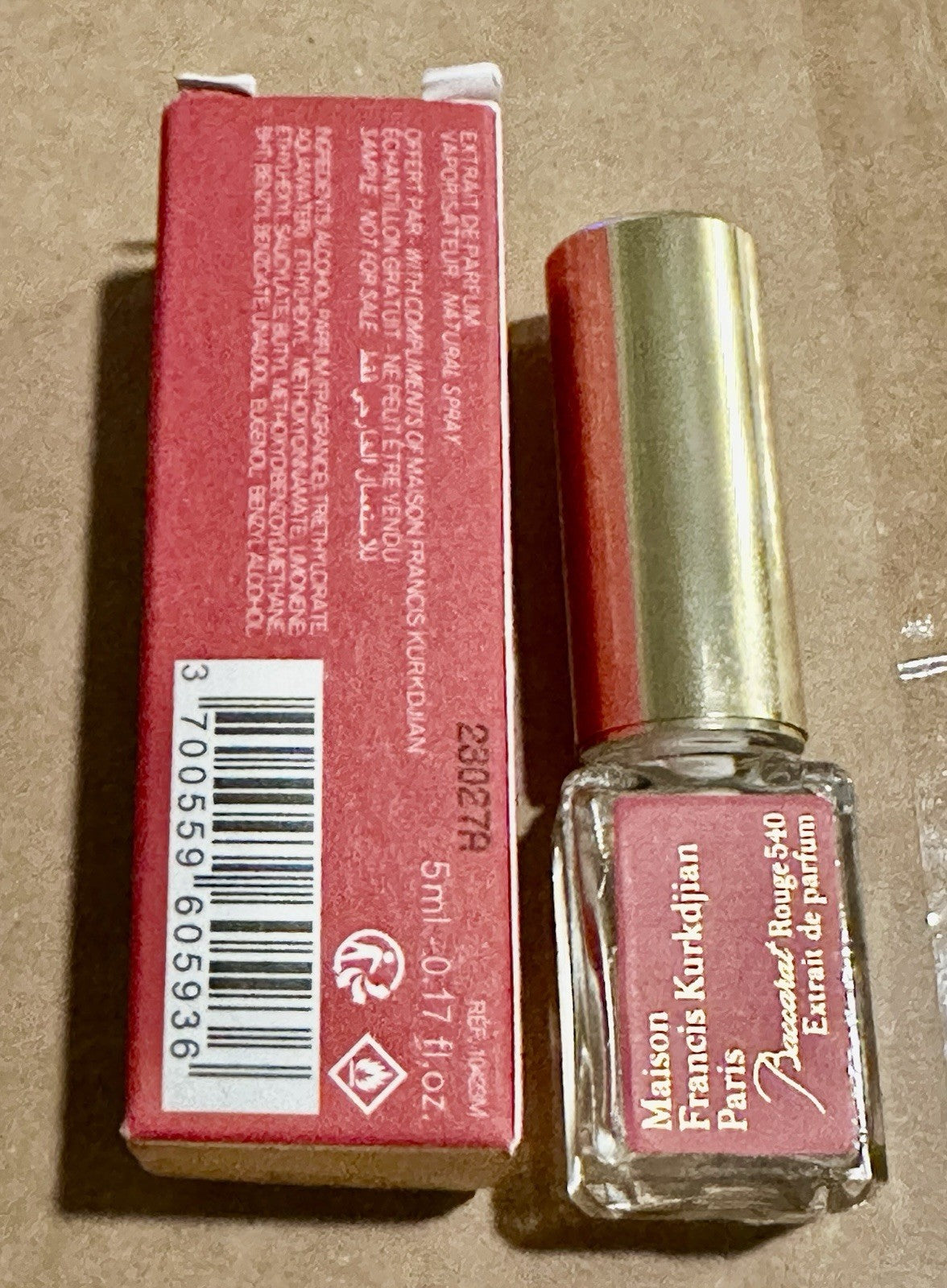 Maison Francis Kurkdjian Baccarat Rouge 540 Extrait 5ml red box