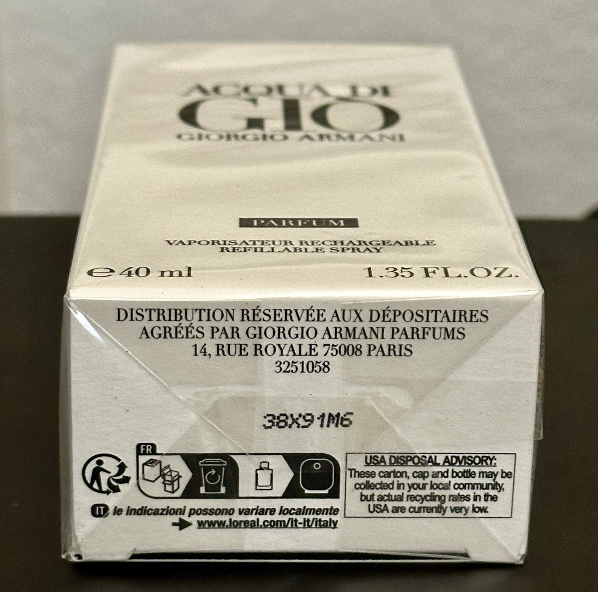 Acqua di Gio Parfum box