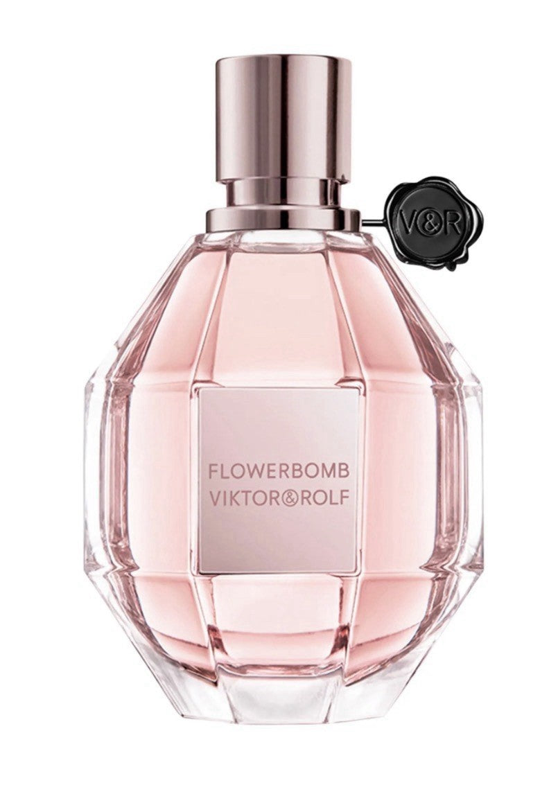 Viktor & Rolf Flowerbomb EDP faceted bottle with silver cap