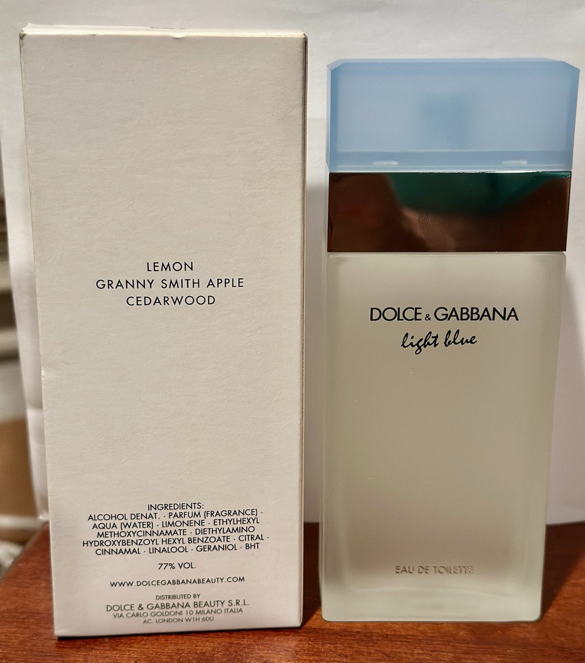 Light Blue EDT box