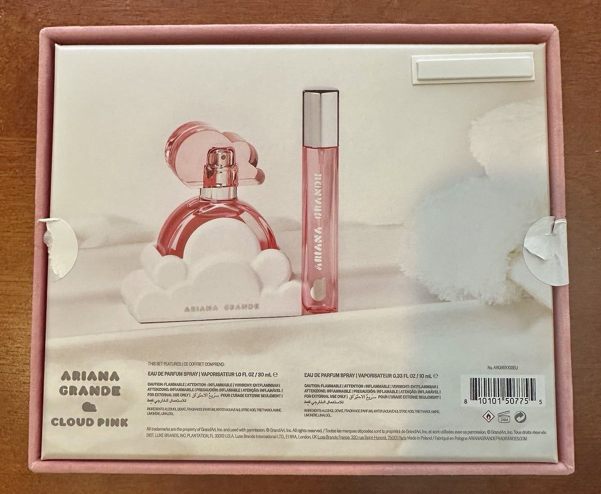 Ariana Grande Cloud Pink Gift Set ( EDP + Travel Spray) Eau de Parfum for Women 30 ml