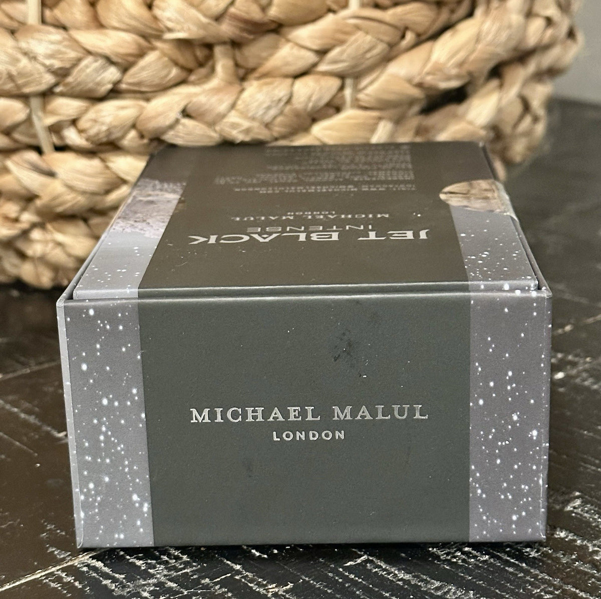 Michael Malul Jet Black Intense box with silver cap
