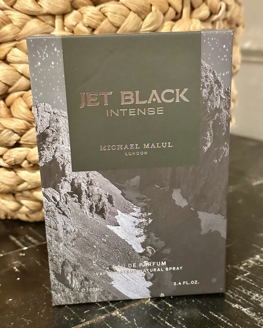 Michael Malul Jet Black Intense EDP 100ml bottle and box