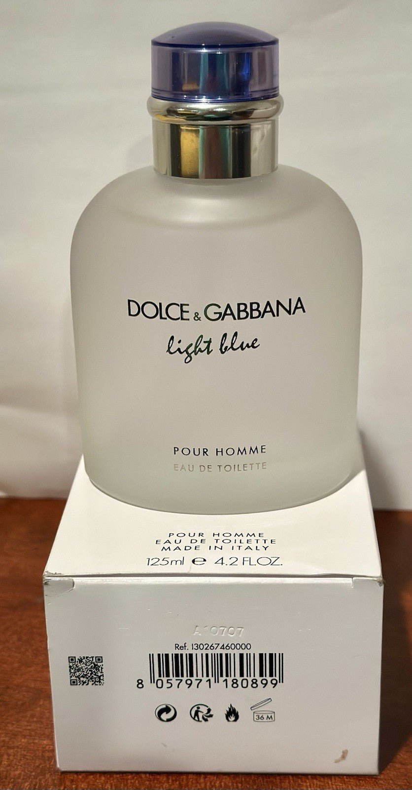 Dolce & Gabbana Light Blue Pour Homme EDT bottle and box details