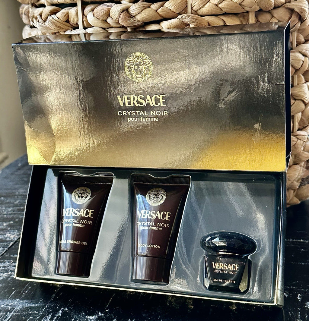Versace Crystal Noir mini gift set with box