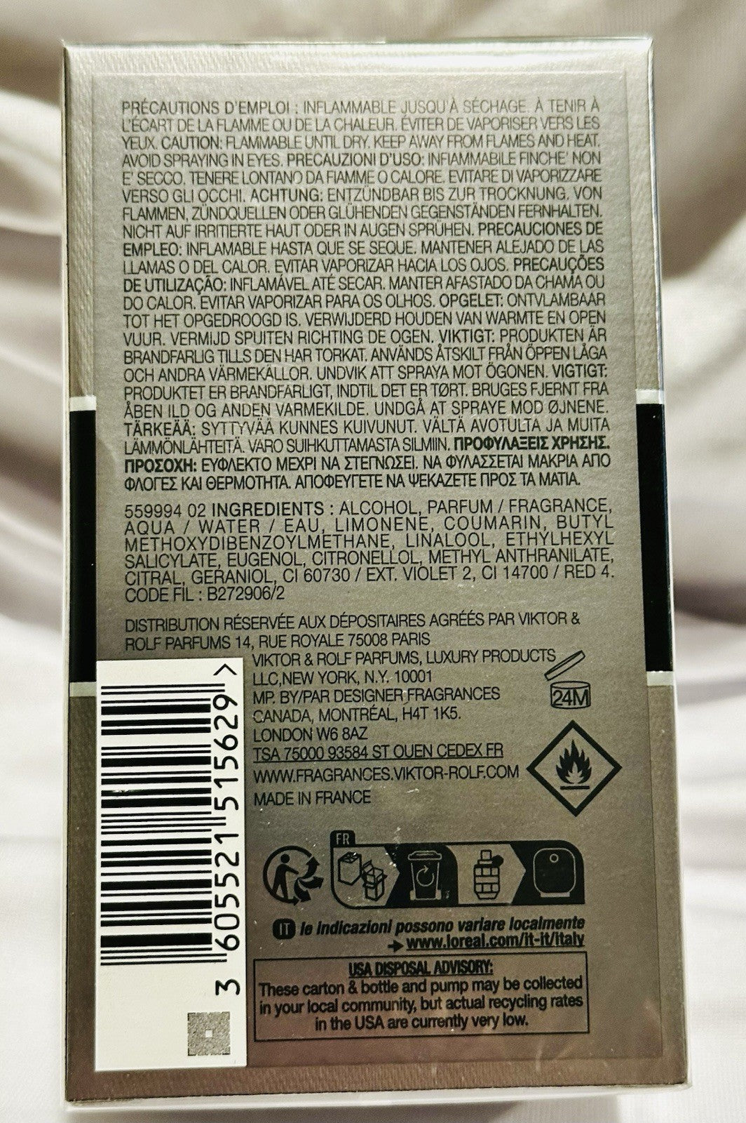 Viktor & Rolf Spicebomb EDT bottle back label